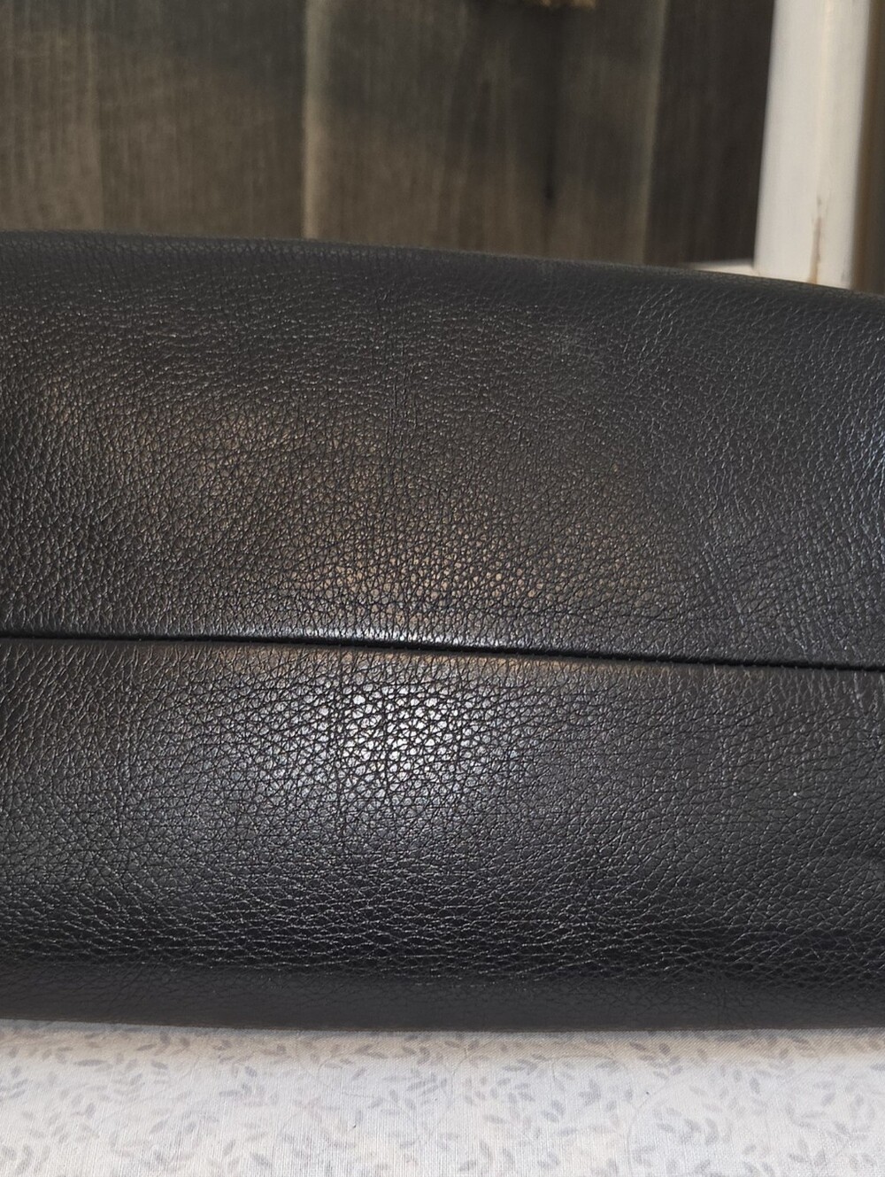 Coach Black Pebbled Leather Hobo Shoulder Bag Gold Hardware Zip Top Purse - Picture 6 of 11